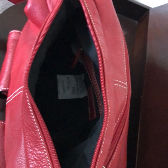 Tignanello Red Pebble-like leather - Picture 3 of 4